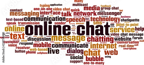 Online chat word cloud