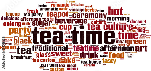 Tea time word cloud