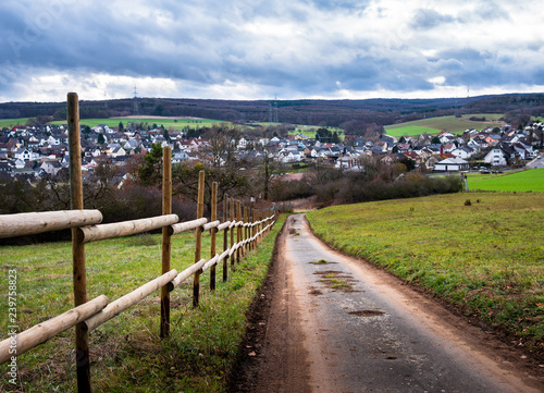 Fototapeta Naklejka Na Ścianę i Meble -  panorama of the village in mountains in germany