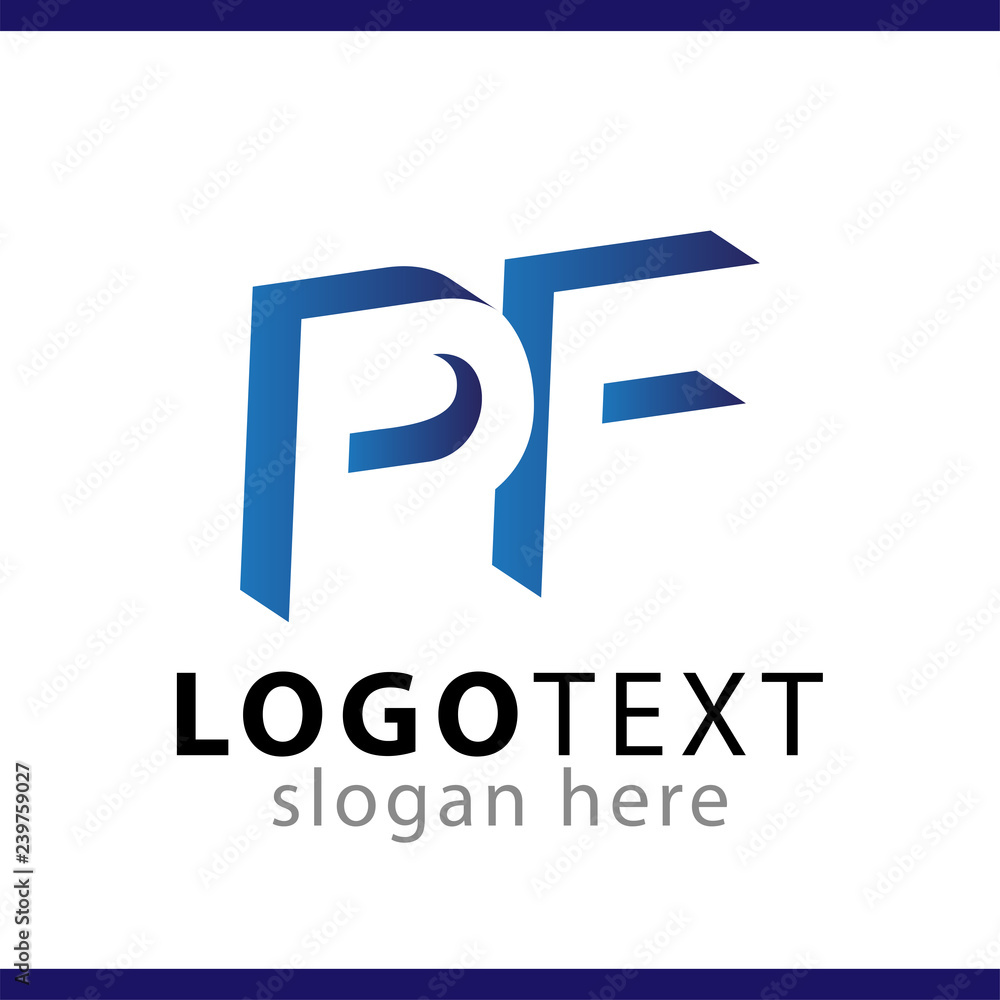 PF initial letter with negative space logo icon vector template PF initial letter with negative space logo icon vector template