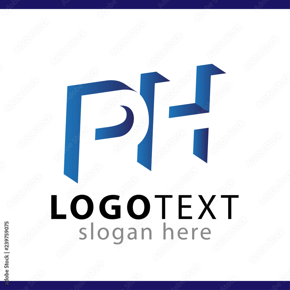 PH initial letter with negative space logo icon vector template PH initial letter with negative space logo icon vector template