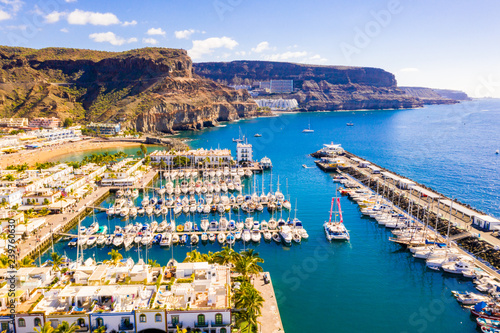 Puerto de Mogan town on the coast of Gran Canaria island, Spain. photo
