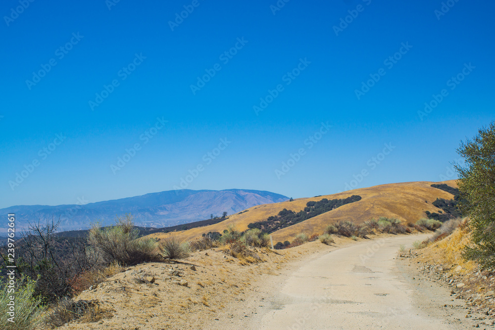 Road on Mountain Edge in California
