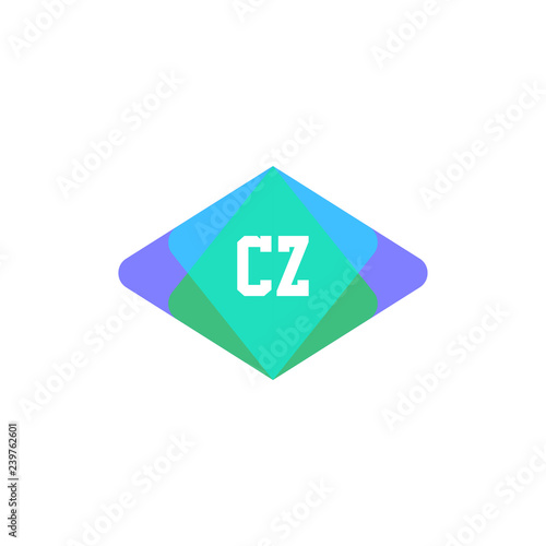 Initial Letter Logo CZ Template Vector Design