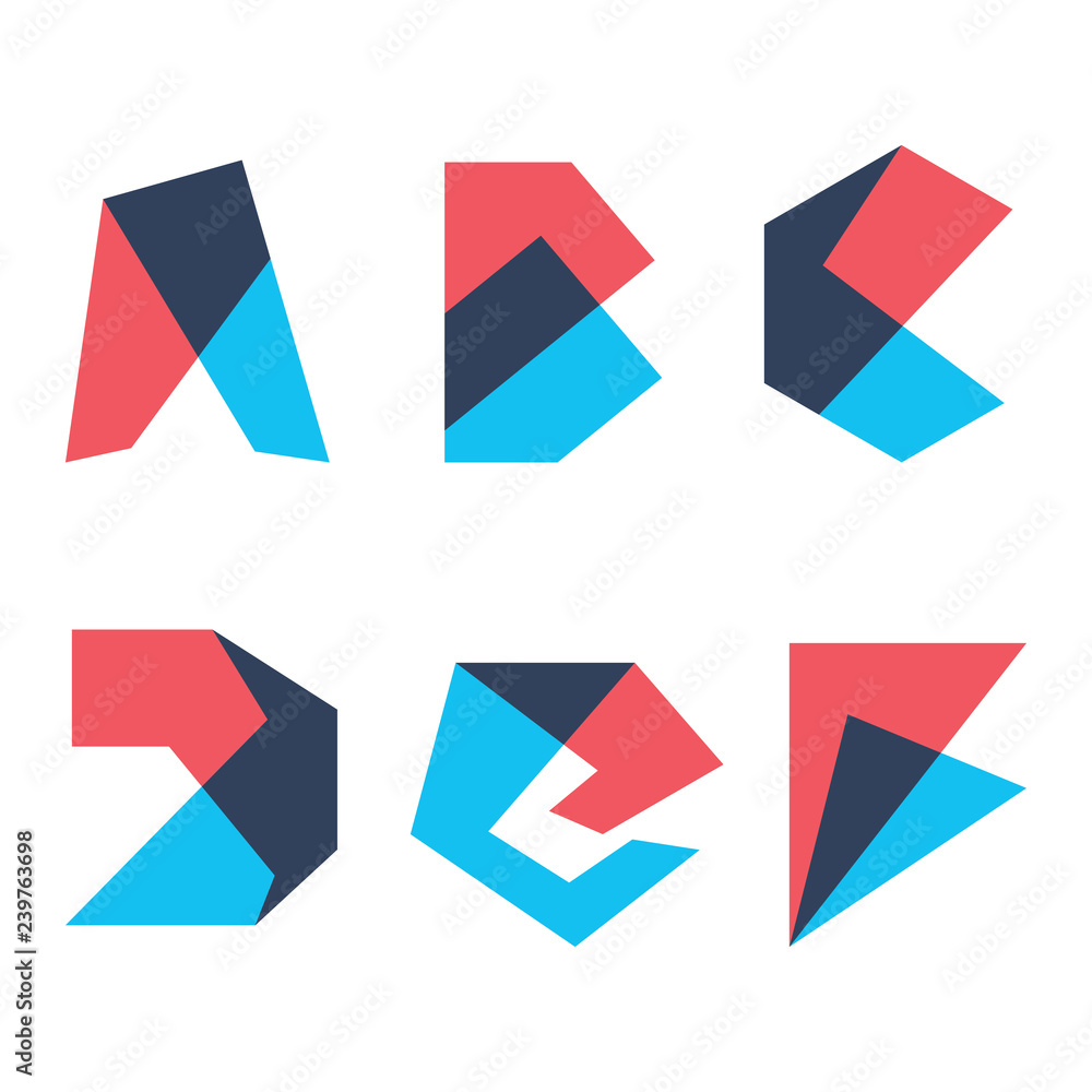 Letter Abstract geometri logo Letter Abstract geometri logo