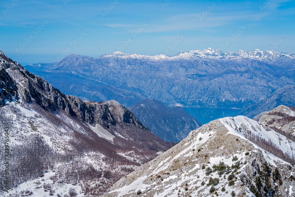 Winter landscape of Kotor Bay Winter landscape of Kotor Bay
