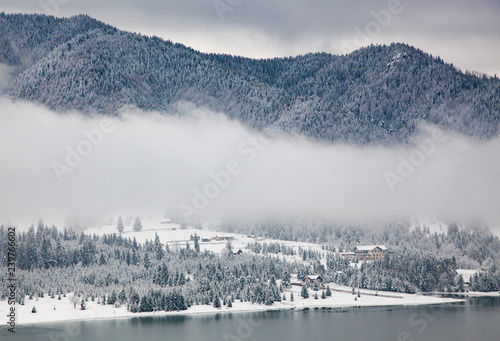 winter at Colibita lake, Romania