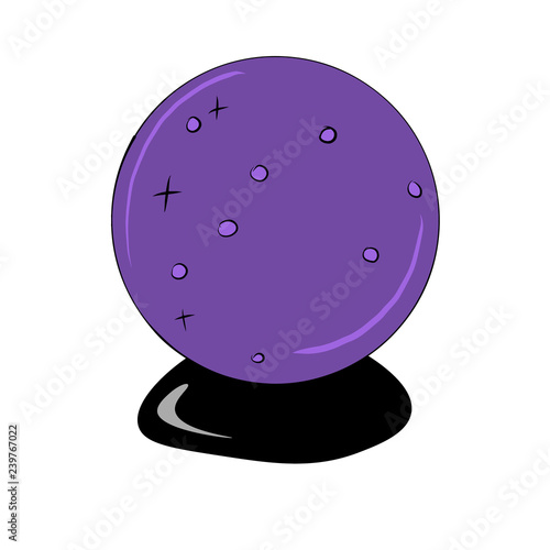 Purple crystal ball for predictions,