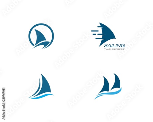 Sailing boat logo Template