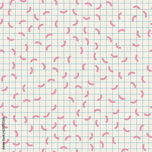 Memphis seamless pattern. Retro fashion 80-90s. Trendy repetitive backgrounds