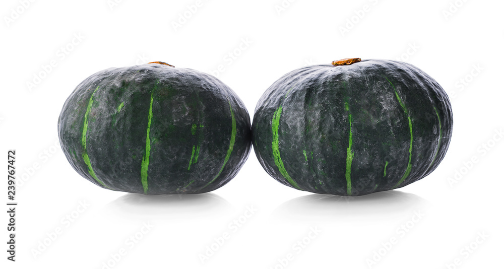 Green pumpkin isolated on the white background . - Image Green pumpkin isolated on the white background . - Image