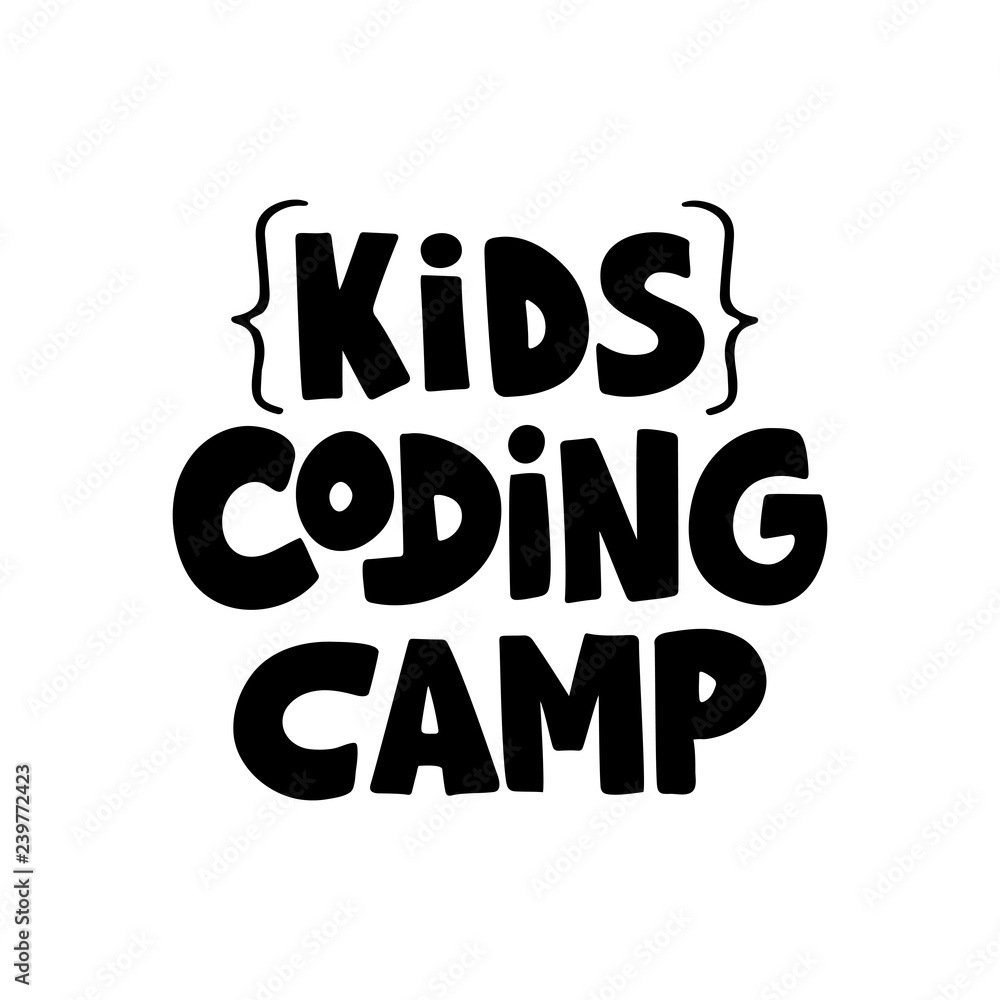 Children Coding lettering