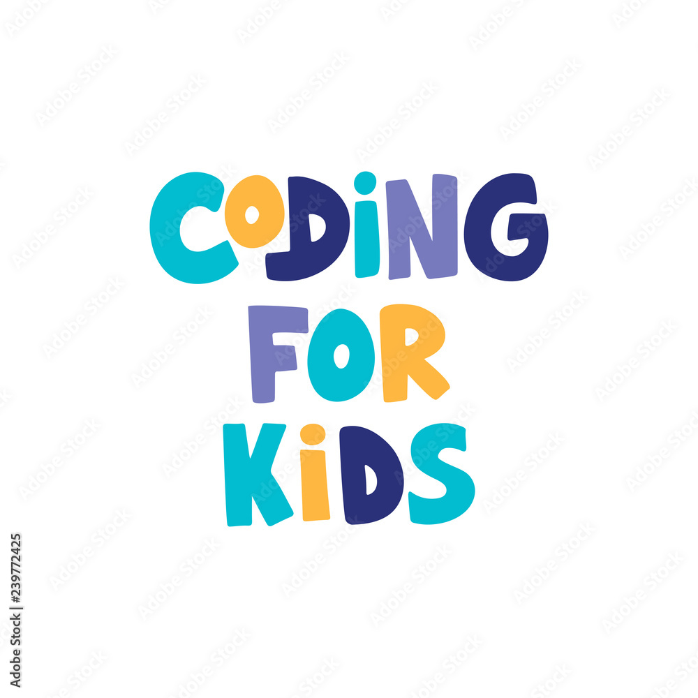 Children Coding lettering
