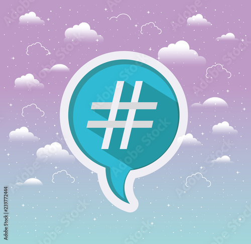 speech bubble with trend symbol