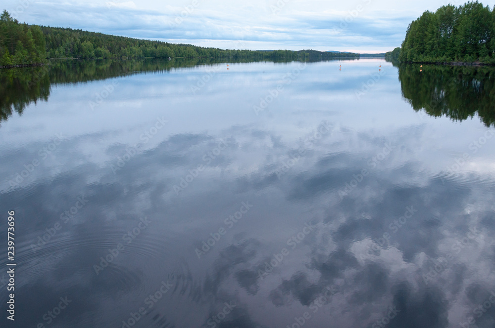 river landscape; hydroelectric water reservoir river landscape; hydroelectric water reservoir