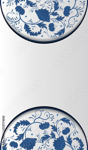 Chinese Porcelain Style Background  photo