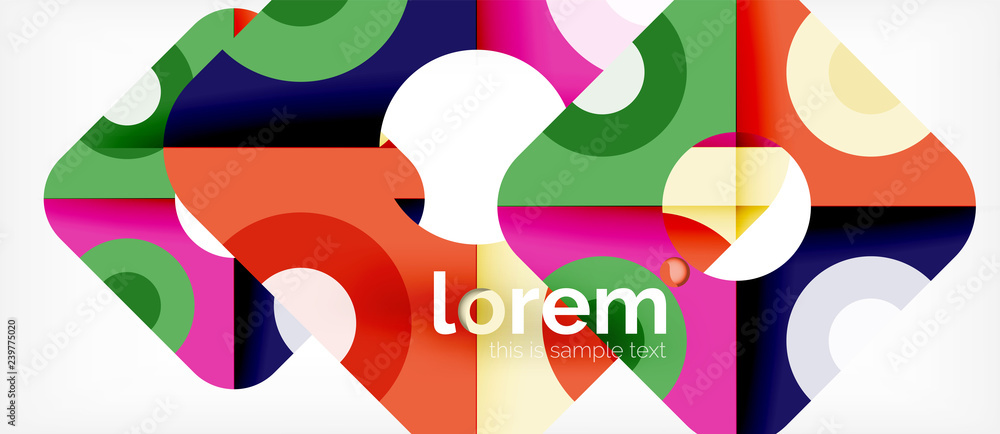 Colorful trendy geometric shapes background Colorful trendy geometric shapes background