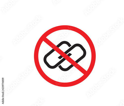 Linking not allow icon 
