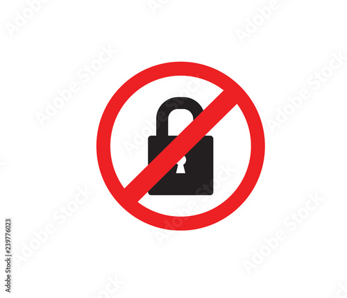 Lock not allow icon 