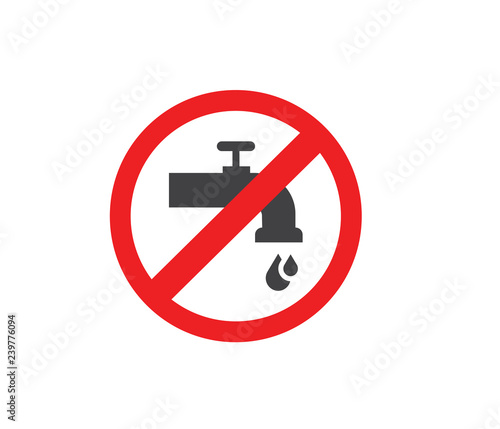 No water drop - water not available 