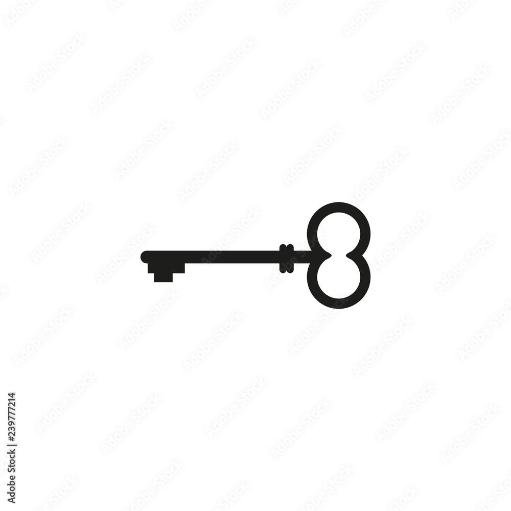 key icon, stock vector illustration flat design key icon, stock vector illustration flat design