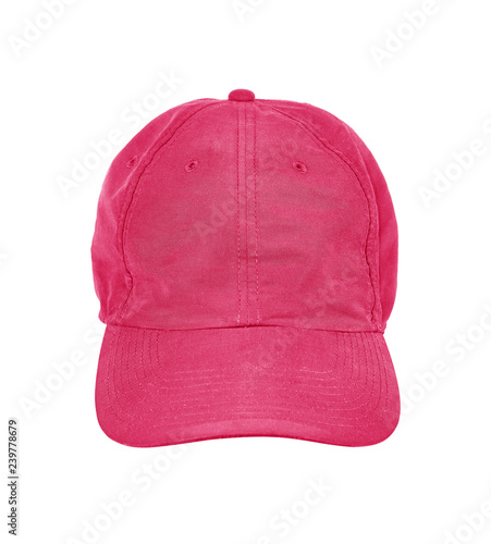 red sport cap isolated front view isolated on white background