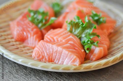 sashimi or salmon sashimi