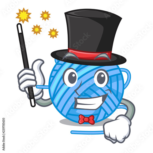 Magician concept yarn wool sew in cartoon