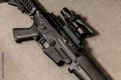 Macro Shots of AR-15 Semi-Automatic Rifle