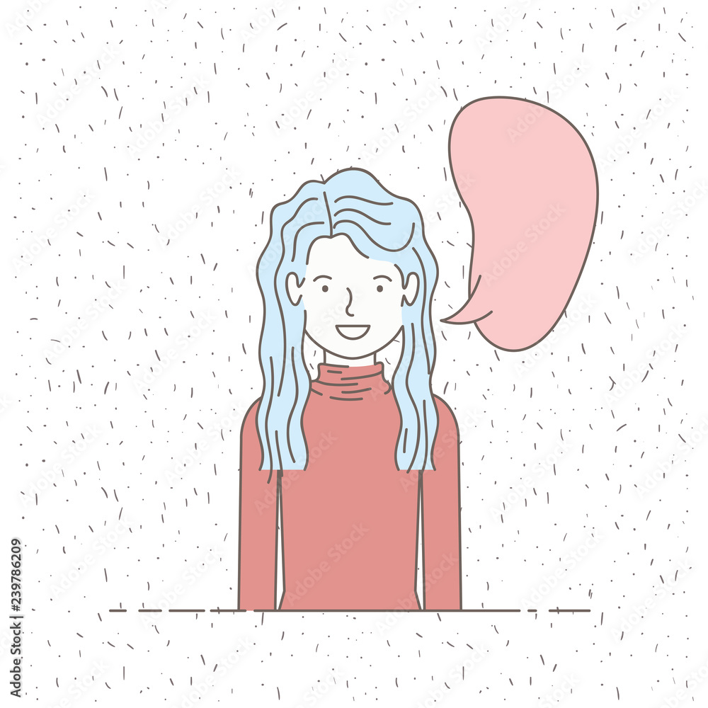 beautiful little girl talking with speech bubble beautiful little girl talking with speech bubble