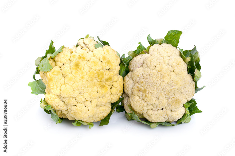 Cauliflower isolated on white background Cauliflower isolated on white background