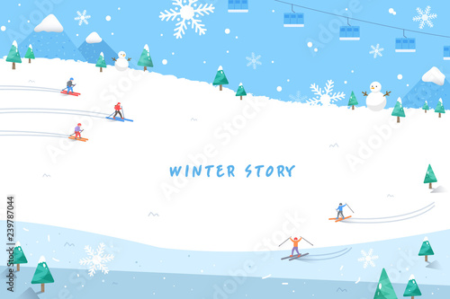 Winter story illustration