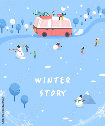 Winter story illustration