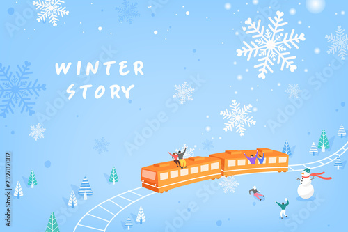 Winter story illustration
