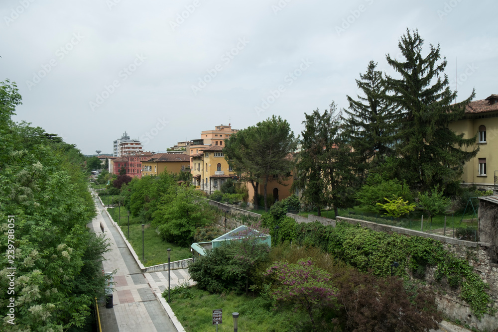 Brescia city landscape, Italy