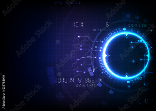 Deep Blue Futuristic Game Technology
