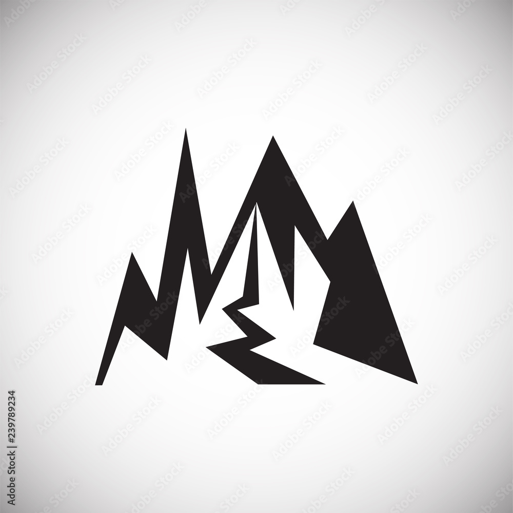 Mountain icon on white background for graphic and web design, Modern simple vector sign. Internet concept. Trendy symbol for website design web button or mobile app Mountain icon on white background for graphic and web design, Modern simple vector sign. Internet concept. Trendy symbol for website design web button or mobile app