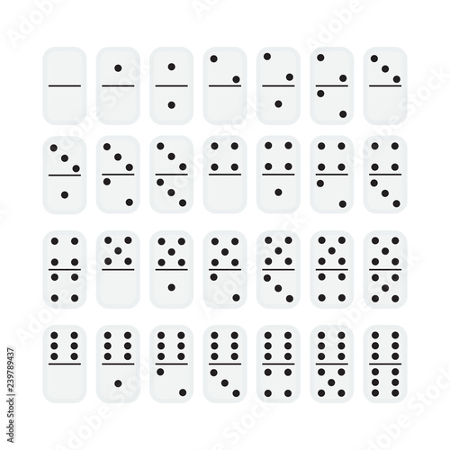domino icon vector in flat style on white background