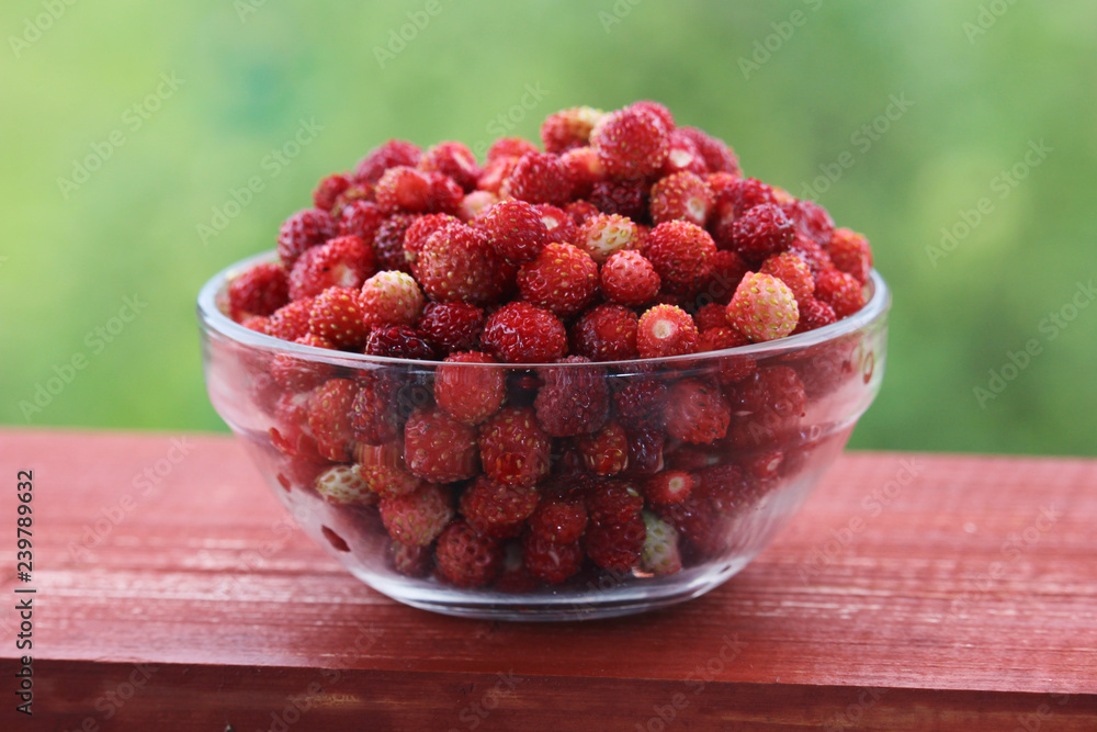 A cup with ripe strawberry A cup with ripe strawberry
