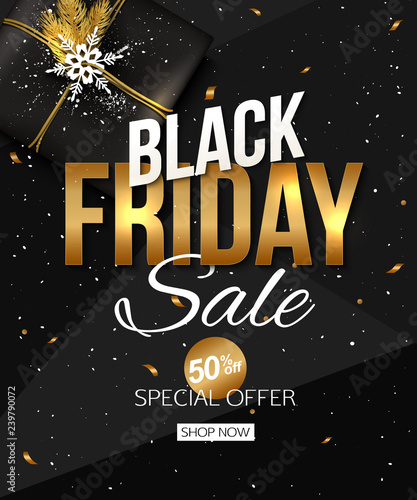 vector black friday sale banner layout design