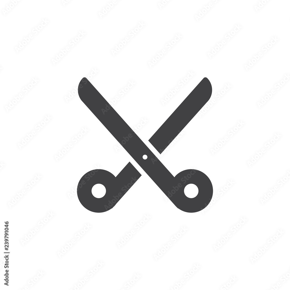 Scissors vector icon. filled flat sign for mobile concept and web design. Scissor cutting stationary simple solid icon. Symbol, logo illustration. Pixel perfect vector graphics Scissors vector icon. filled flat sign for mobile concept and web design. Scissor cutting stationary simple solid icon. Symbol, logo illustration. Pixel perfect vector graphics