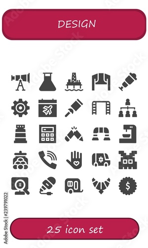 Vector icons pack of 25 filled design icons