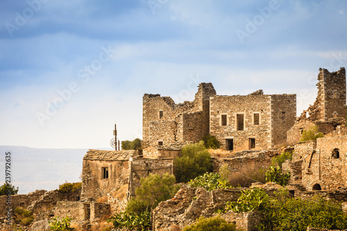 Tower houses in Vathia Greece Mani Peninsula