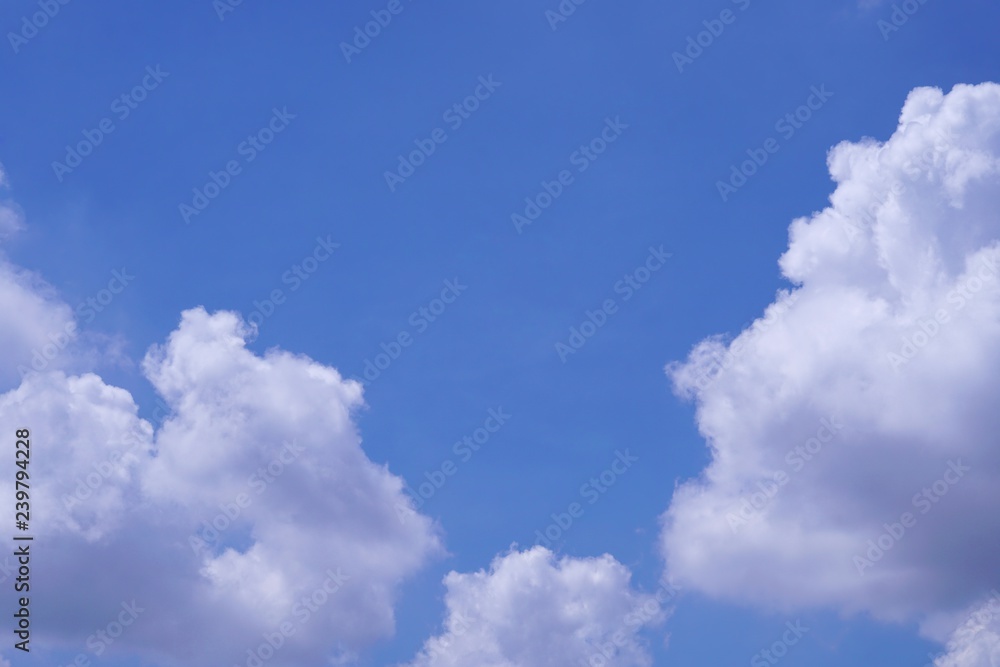 Fototapeta premium White clouds on blue sky background.
