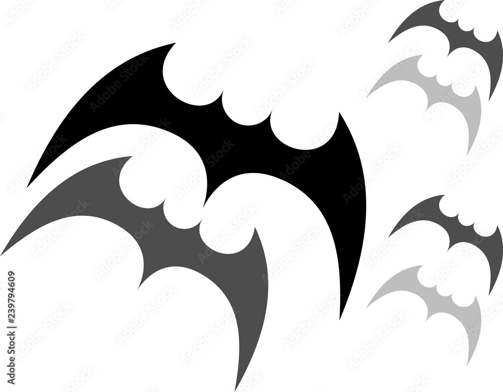 Fototapeta premium Vector bat logo in Halloween on the White Blackground