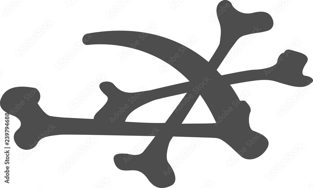 Vector logo bones ghost in Halloween on the White Blackground Vector logo bones ghost in Halloween on the White Blackground
