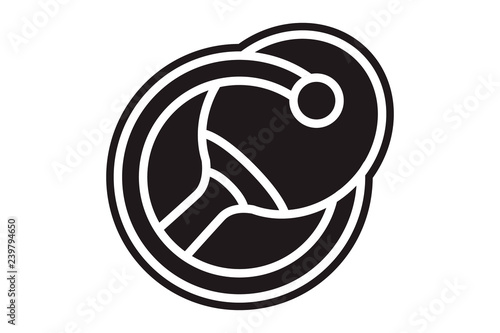Table tennis ping pong label, club logo, badge and design elements. Sport logotype template