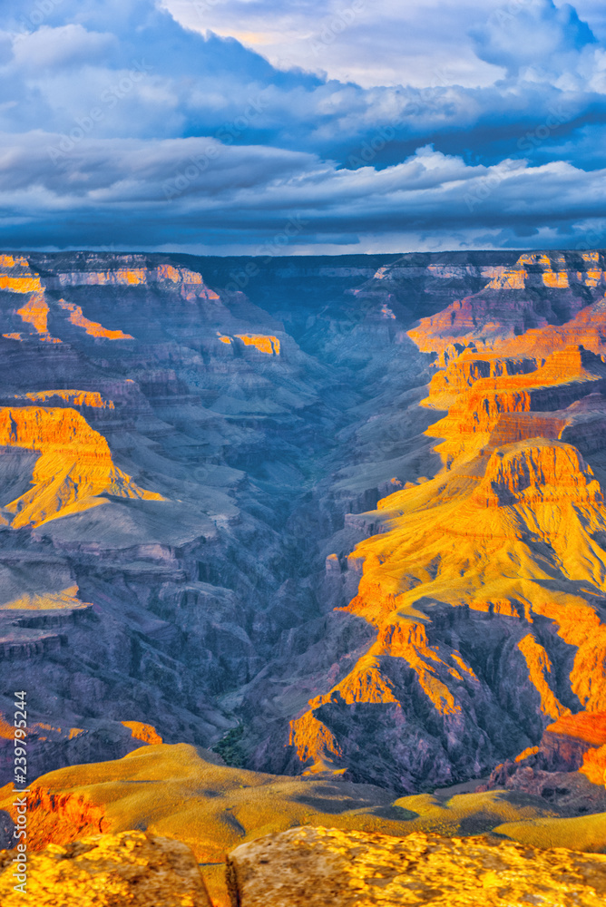 Amazing natural geological formation - Grand Canyon in Arizona, Southern Rim.