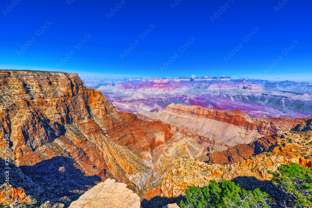 Amazing natural geological formation - Grand Canyon in Arizona, Southern Rim.