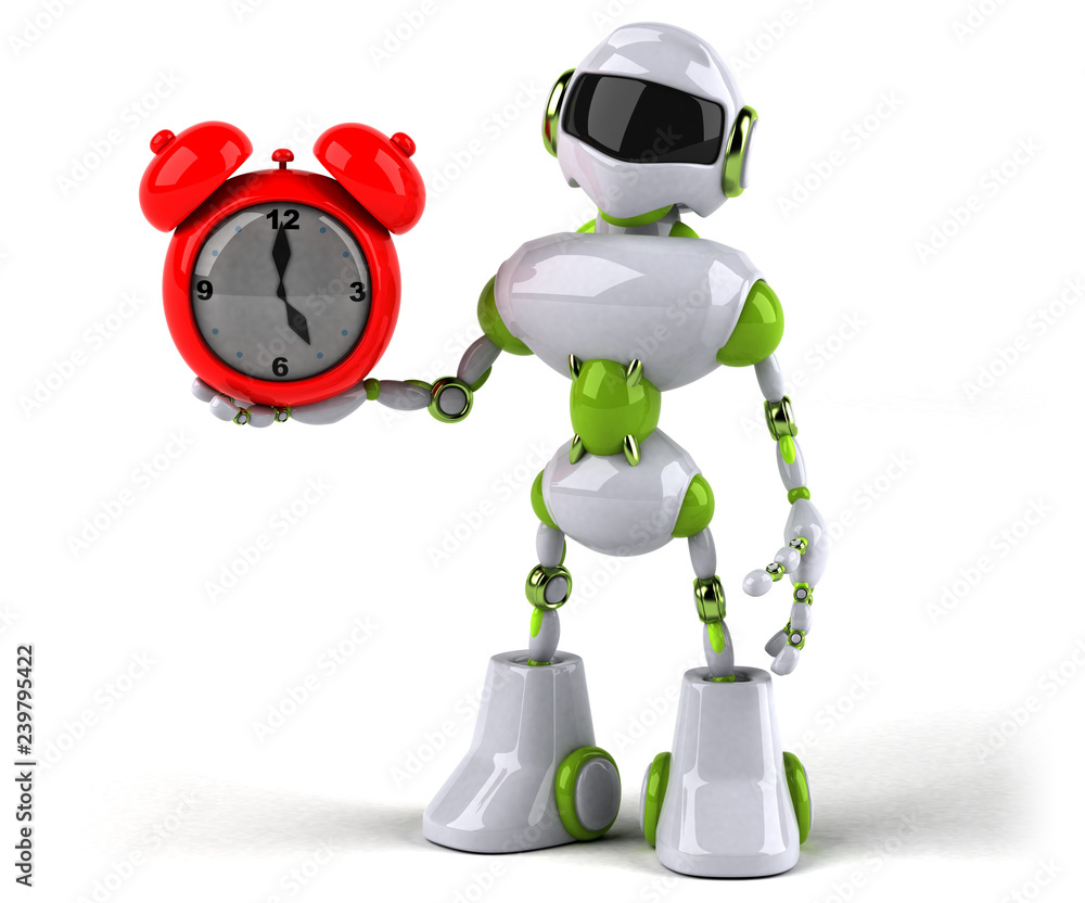 Green robot - 3D Illustration Green robot - 3D Illustration